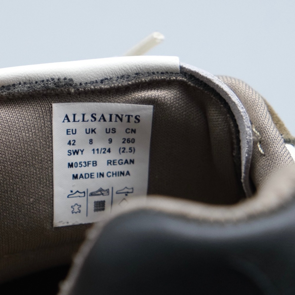 AllSaints Regan Low Top Sneakers Lace Up Men Size 9 For Amputee - LEFT SHOE ONLY - Picture 3 of 8